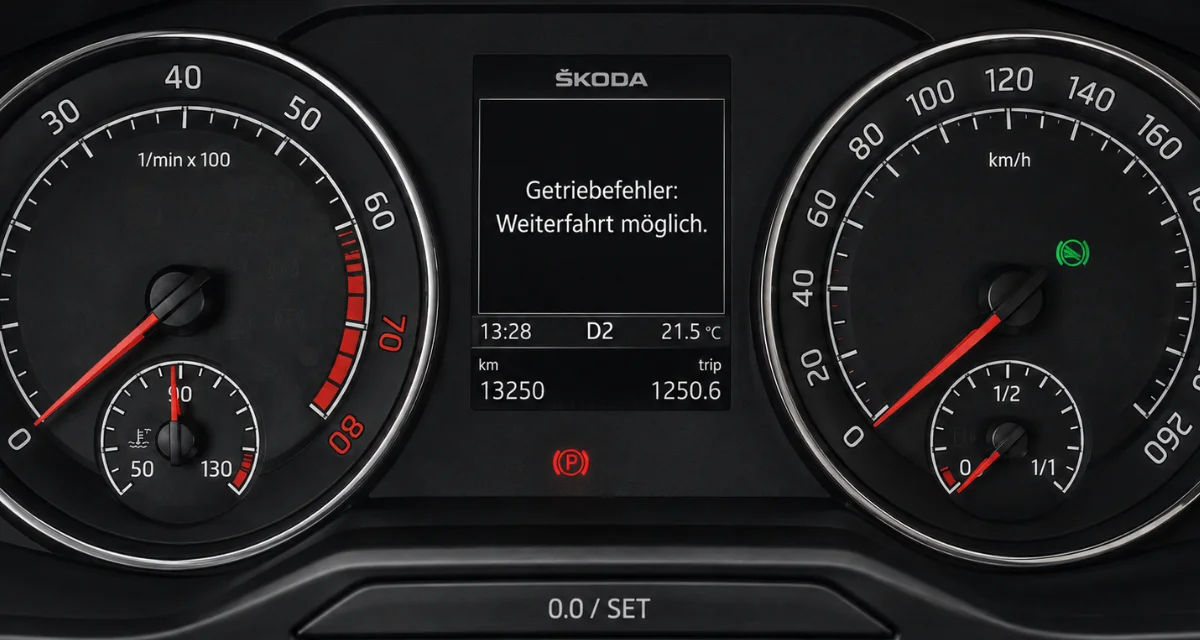 Fehlermeldung auf Autodisplay